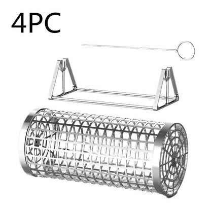 Smoking Cage, Portable, Barbecue Net, Rolling BBQ, Grill