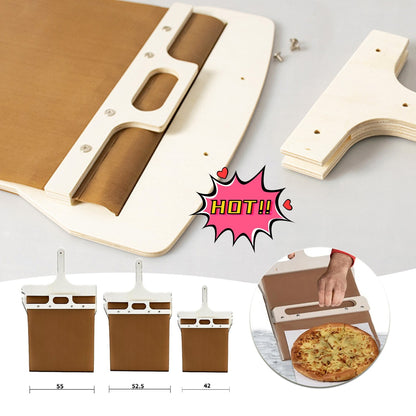 Sliding Pizza Peel Shovel, Pizza Board Transfer, Wooden Handle