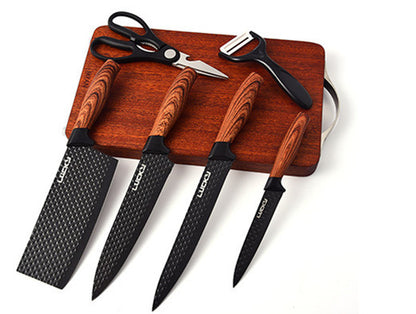 Kitchen Knife, Stainless Steel, Wooden Handle, Set