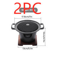 Mini BBQ Grill, Alcohol Stove, Smokeless, Barbecue, Roasting Meat Tools