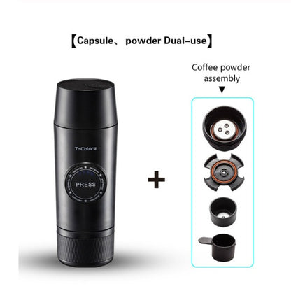 Rechargeable Espresso Machine. Coffee Powder/Capsule, Dual-Use