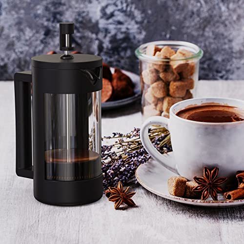 French Press, Coffee Maker, Plastic Glass, Tea And Frothed Milk Press