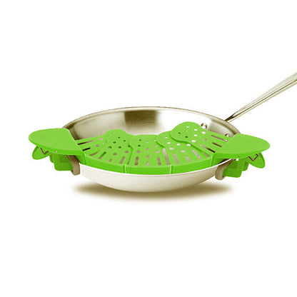 Pan Pot Strainer, Silicone, Anti-spill Clip