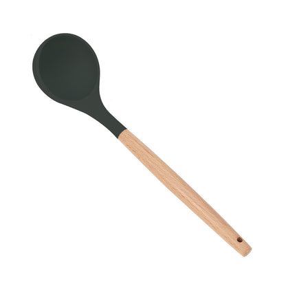 Kitchen Utensils, Silicone, Wooden Handle, Set