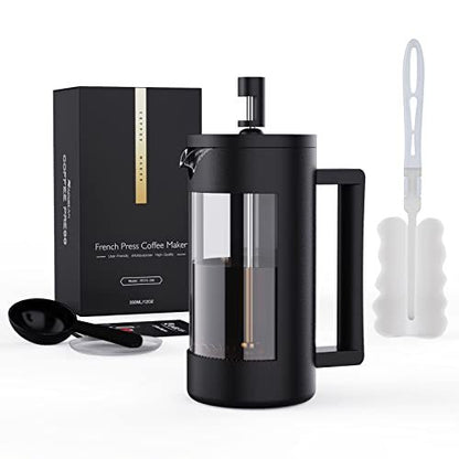 French Press, Coffee Maker, Plastic Glass, Tea And Frothed Milk Press