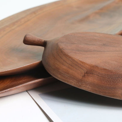 Wooden saucer fruit tray