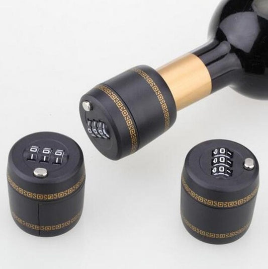 Bottle Password Lock, Plastic, Wine Stopper, Vacuum Plug