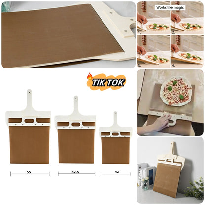 Sliding Pizza Peel Shovel, Pizza Board Transfer, Wooden Handle