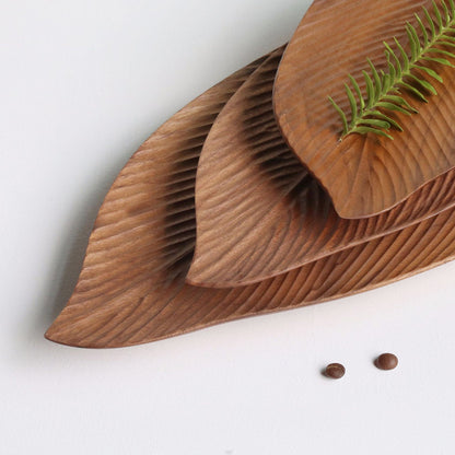 Wooden saucer fruit tray