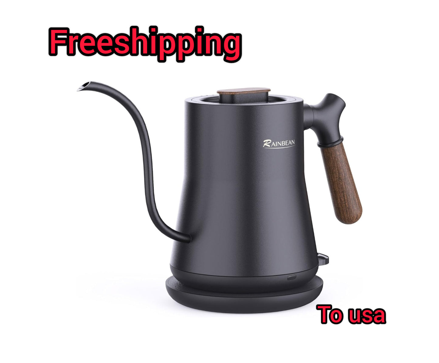 Gooseneck Electric Kettle, Stainless Steel, Auto Shutoff