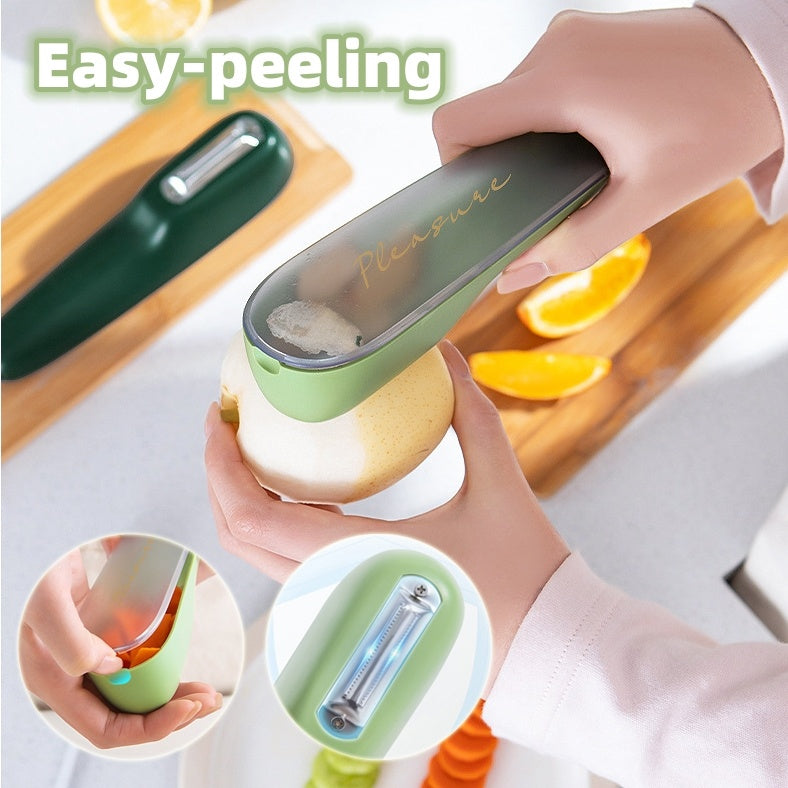 Peeling Knife, Peeler With Storage, Fruit Vegetable Scratcher