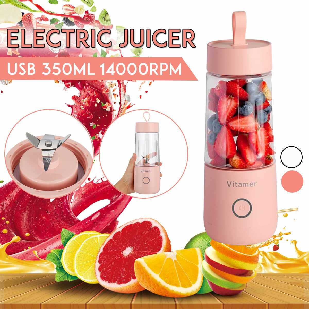 Portable Blender/Juicer, Electric, USB, Rechargeable