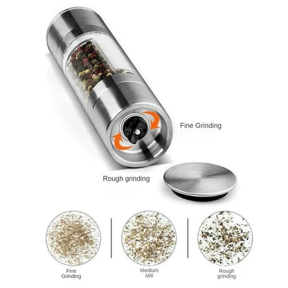 Salt Pepper Grinder, Stainless Steel, Adjustable Ceramic