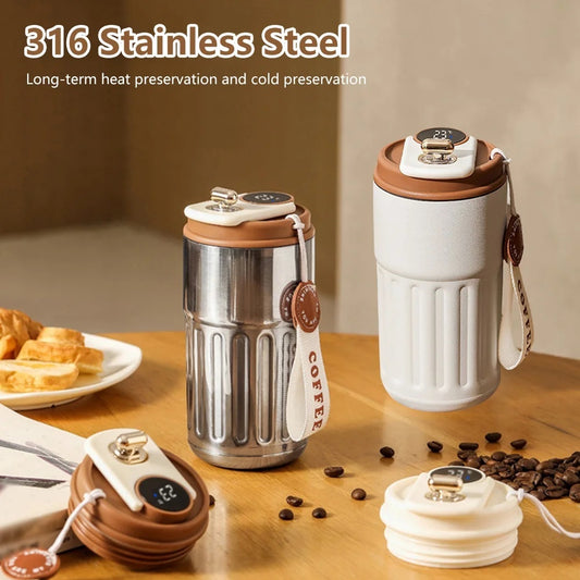 Coffee Mug, Stainless Steel, Thermal Bottle Portable