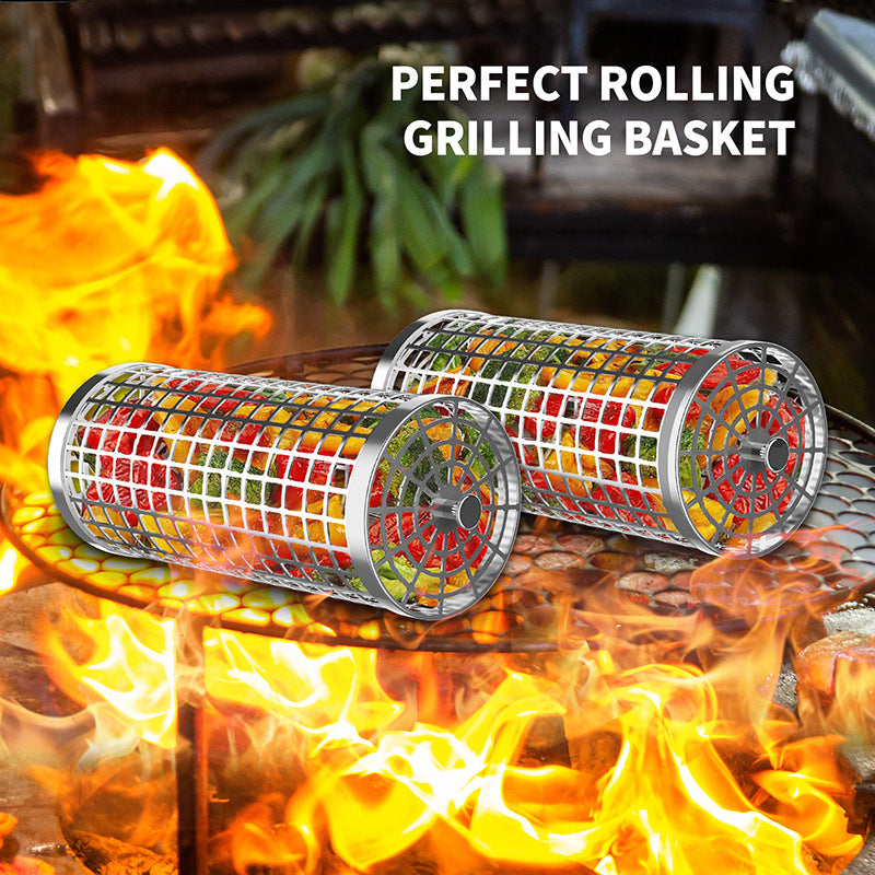 Smoking Cage, Portable, Barbecue Net, Rolling BBQ, Grill