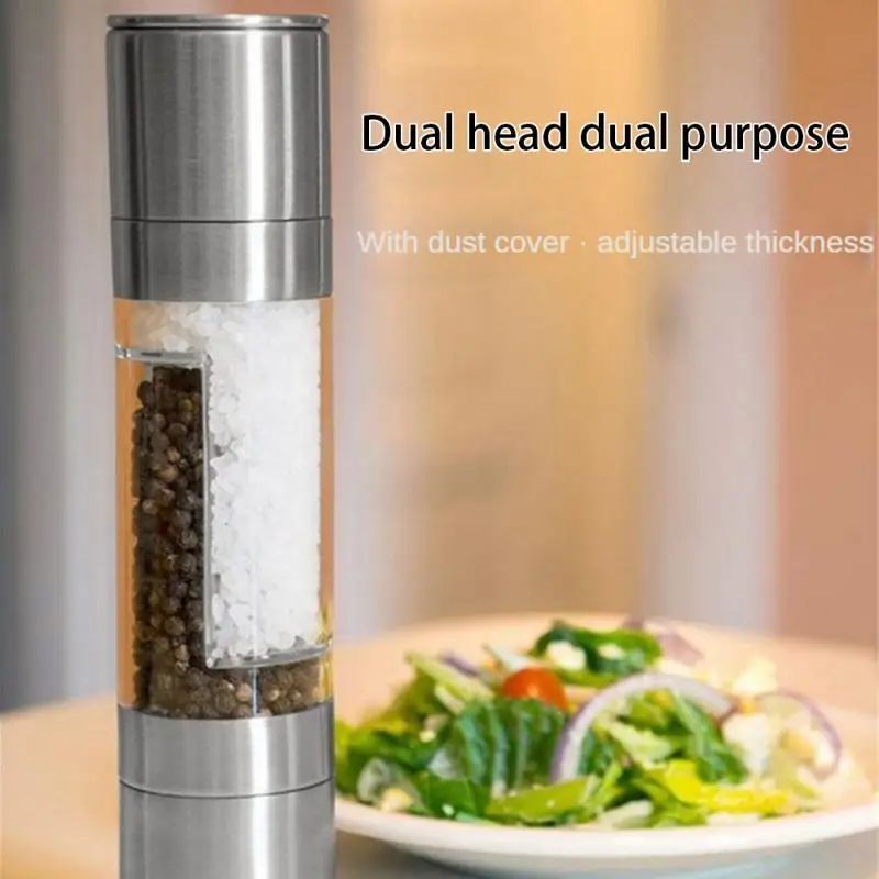 Salt Pepper Grinder, Stainless Steel, Adjustable Ceramic