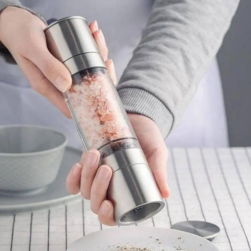 Salt Pepper Grinder, Stainless Steel, Adjustable Ceramic